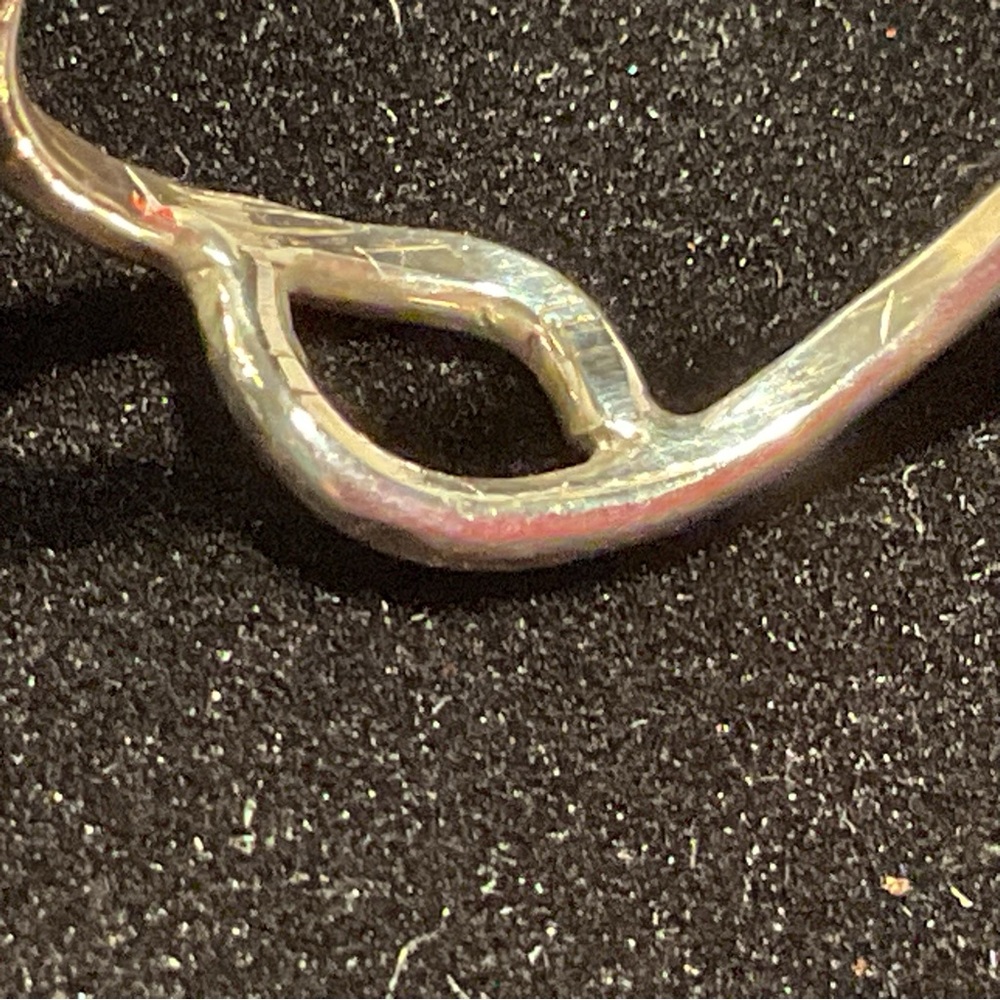 Sterling Silver Handcrafted Rustic Wave Ring - image 7